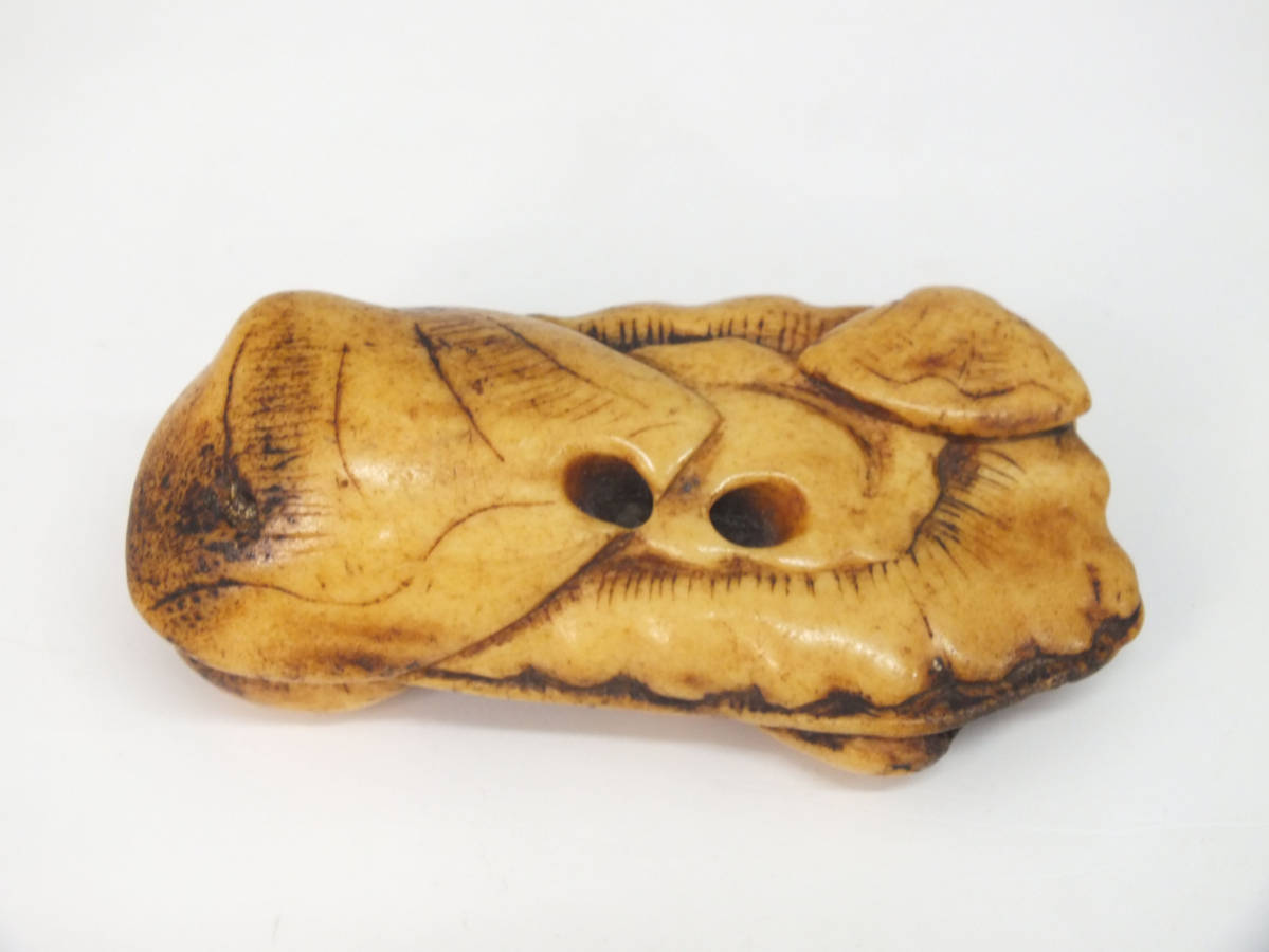 時代物 古珍材彫 細密鼠彫刻 根付 提げ物 骨董品/古美術品