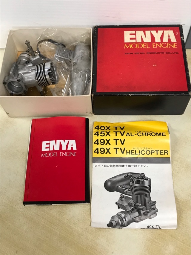 ENYA エンヤ　エンジン　45X T.V. AL-CHROME　マフラー付　長期保管品　ラジコン エンジン