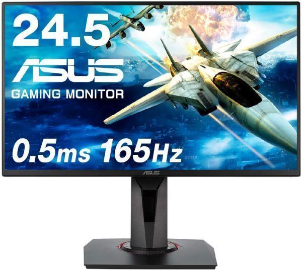 ASUS VG258QR ゲーミングモニター 24.5インチ 0.5ms 応答速度 165Hz リフレッシュレート G-SYNC対応 Adaptive-Sync対応