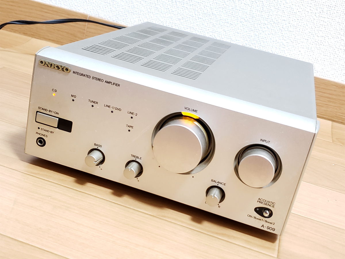 動作品 ONKYO A-909 プリメインアンプ オンキヨー