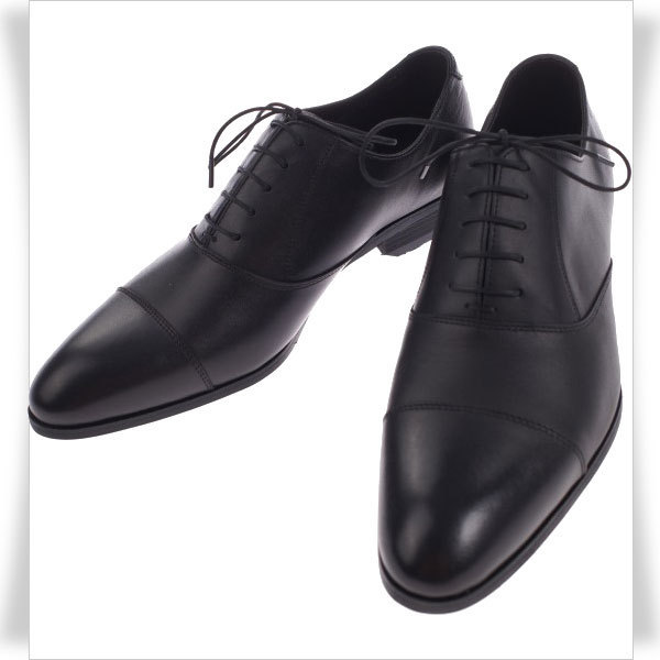 新品1円～★定価1.3万 SUIT SELECT スーツセレクト 本革 ドレスビジネスシューズ 27.0cm 黒 ストレートチップ ◆6267◆