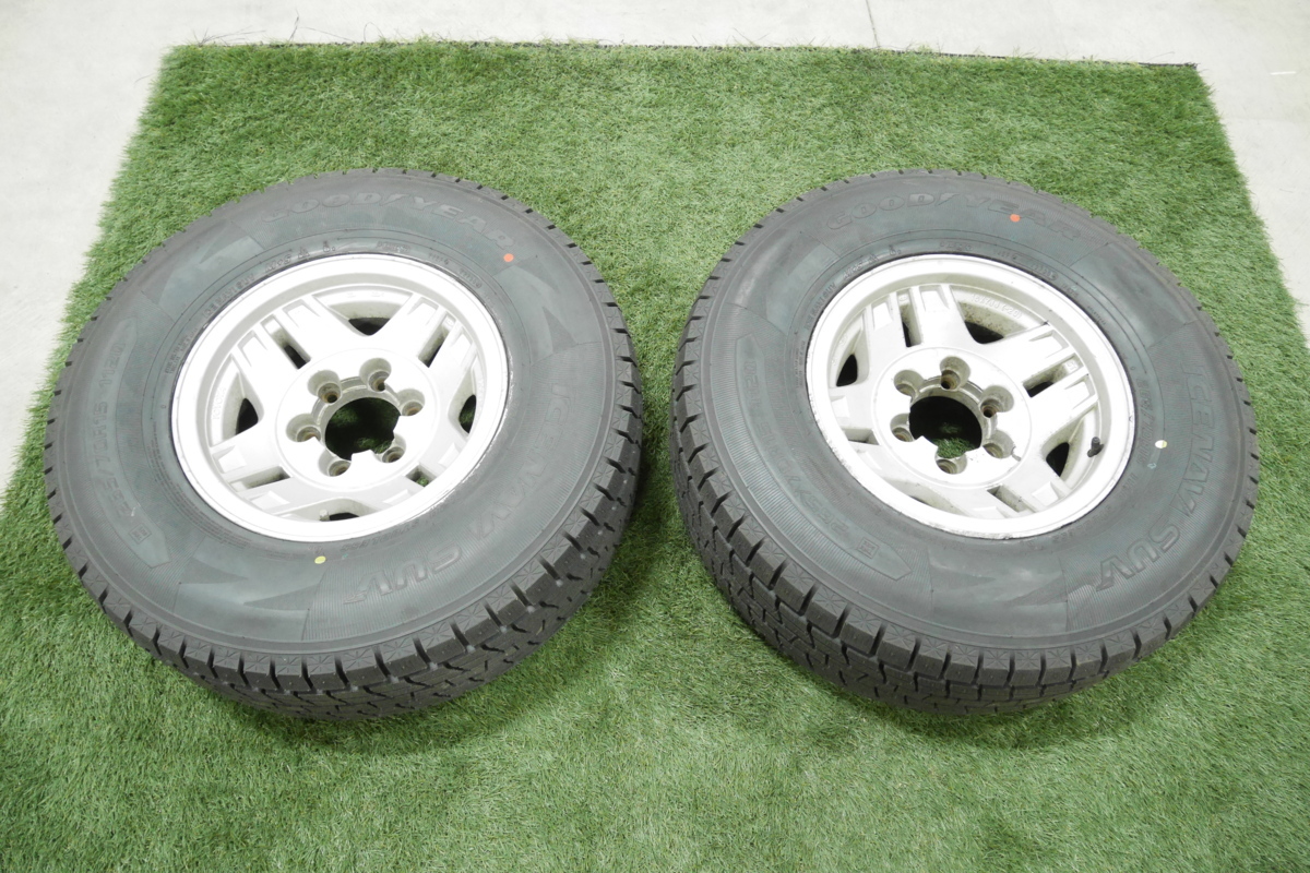 中古 265/70R15 スタッドレス 純正 トヨタ アルミ ホイール タイヤ 2本 