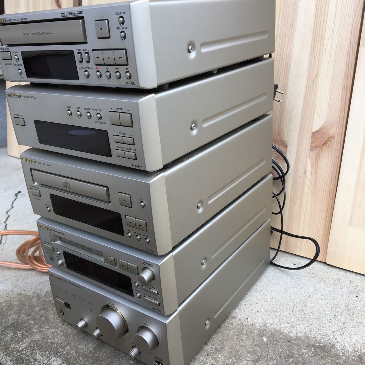 ラジオ・コンポ ONKYO K-505,A-909LTD,MD-105,T-405W,C-705 ラジオ