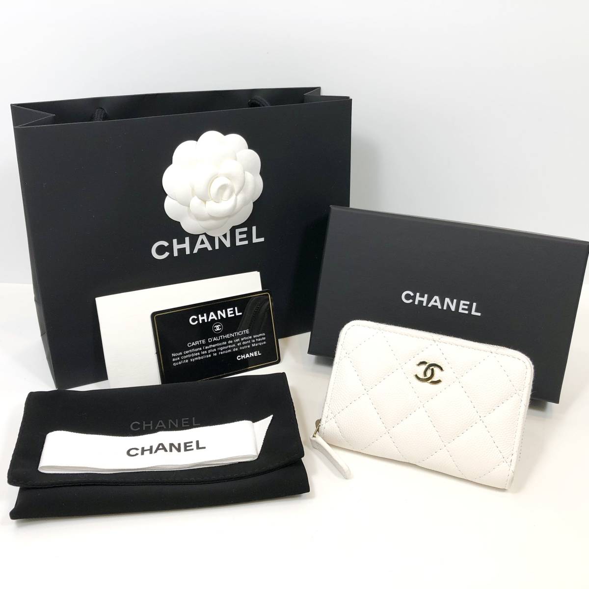 ▽シャネル CHANEL マトラッセ キャビアスキン コインケース