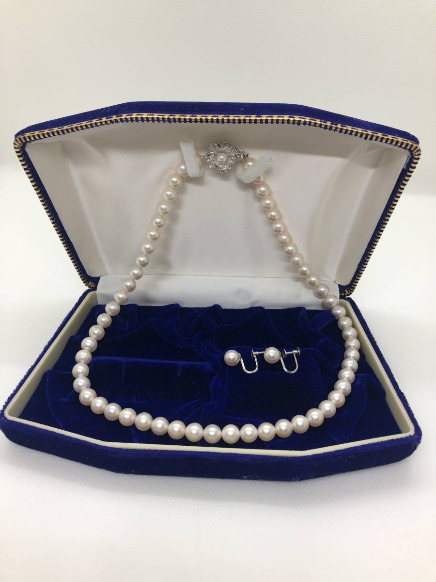 JEWELRY BAMBI パール ネックレス イヤリング 2点 セット ピンク 