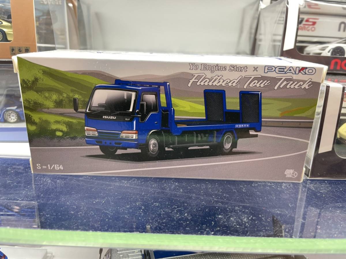 Tow Truck Flatbed Isuzu X Yo Engine Peako Start YES 1:64 Diecast 1⁄64