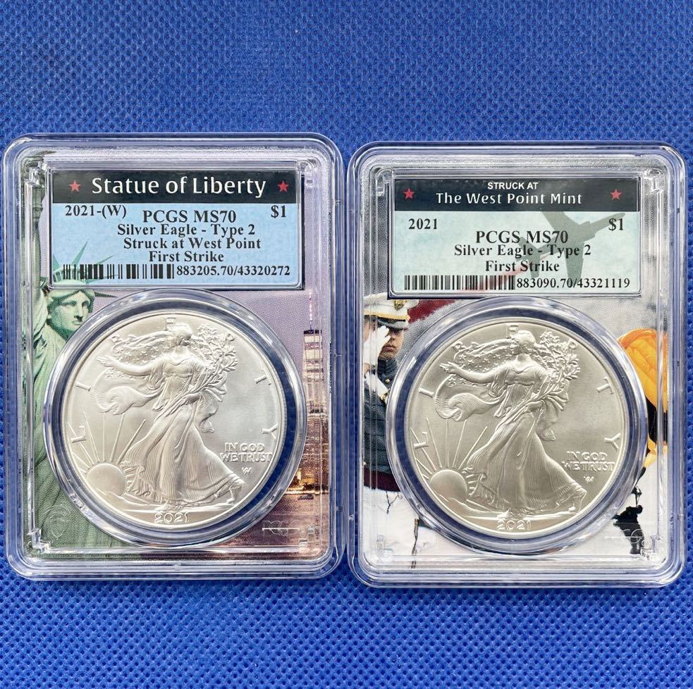 ☆最高鑑定☆新☆2021 アメリカ シルバーイーグル銀貨 Type-2 PCGS