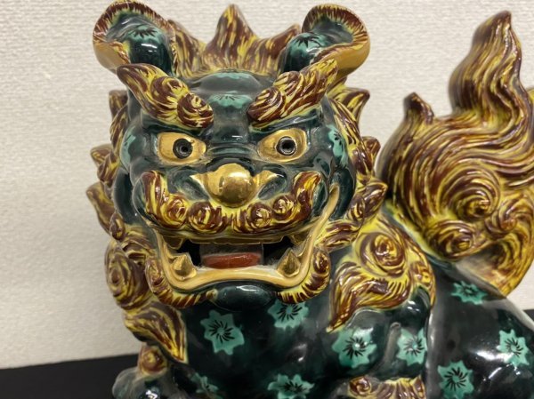 九谷焼 八幡窯 須栄義作 玉乗り獅子 置物 - Yahoo!オークション 魔除け
