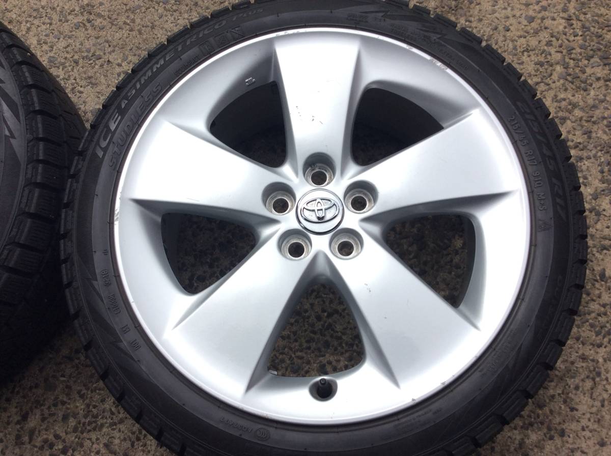 M4513 プリウス 30 純正 17インチアルミ＆215/45R17 スタッドレス
