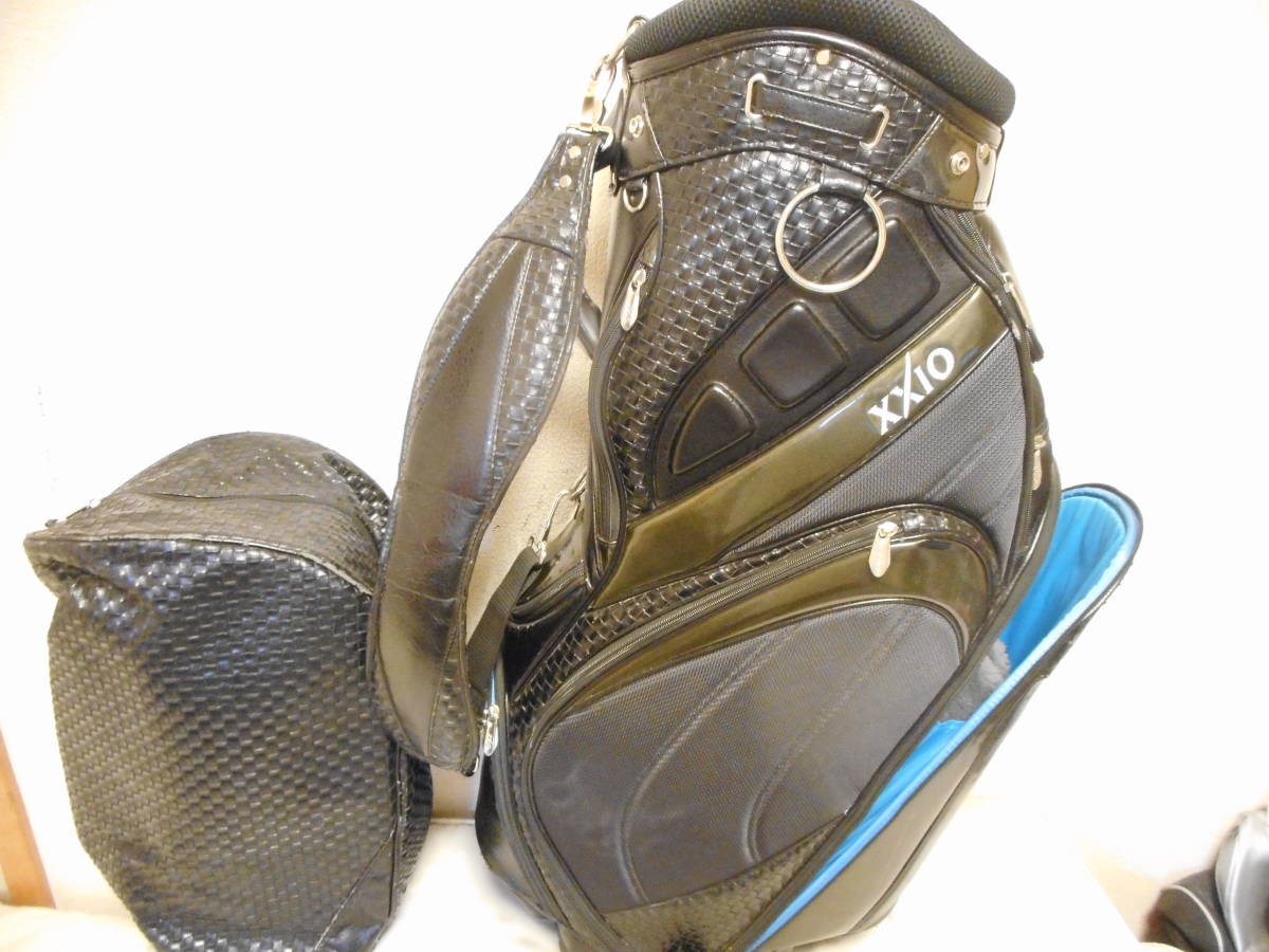 中古 超大人気 DUNLOP XXIO 超高級レザー 9.0型 アスリートスタッフモデル (BK)