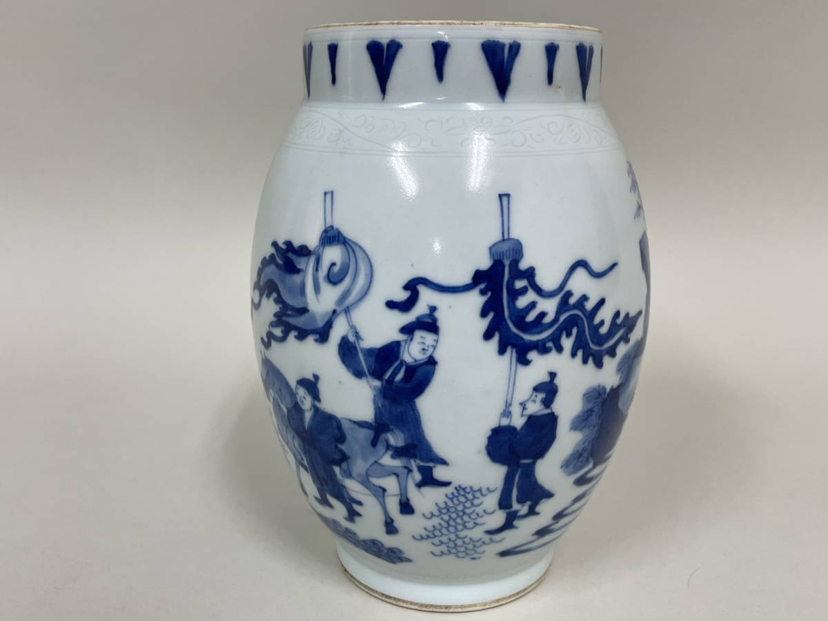 中国景徳鎮 陶磁器 花瓶 2点セット 山水画 中国景徳鎮 陶磁器 花瓶 2点