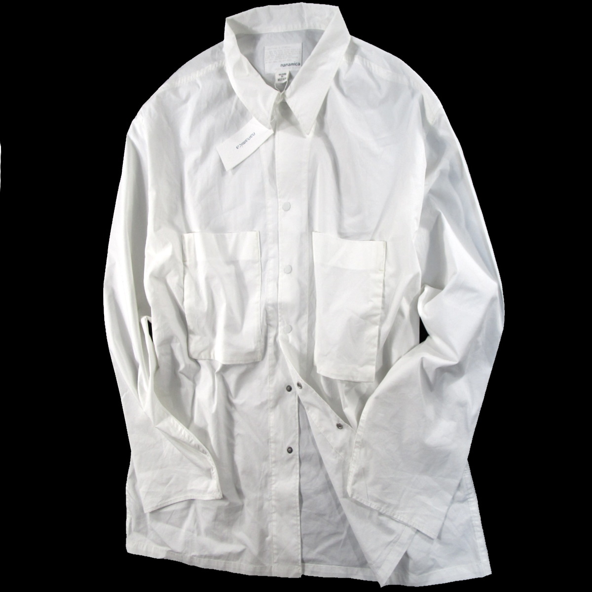 新品，高品質 定価2.7万 nanamica ナナミカ Shirt Jacket ホワイト M シャツジャケット 長袖シャツ オーバーサイズ ビッグシルエット(ジャケット、上着)｜売買されたオークション情報、yahooの商品情報をアーカイ その他