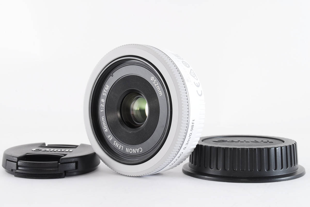 全国無料，低価 キャノン Canon EF 40mm F2.8 STM パンケーキレンズ ホワイト 単焦点レンズ(キヤノン)｜売買されたオークション情報、yahooの商品情報をアーカイブ公開 - オークファン キヤノン