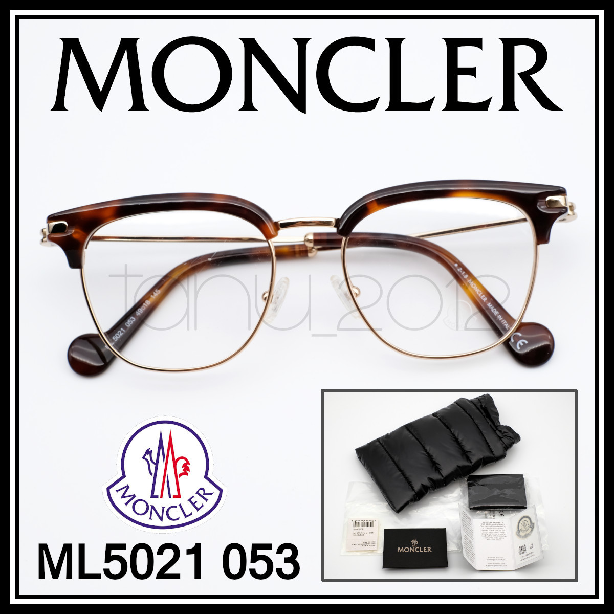 ☆新品本物！LEON/Safari掲載！MONCLER ML5021 053 べっ甲柄/ゴールド 