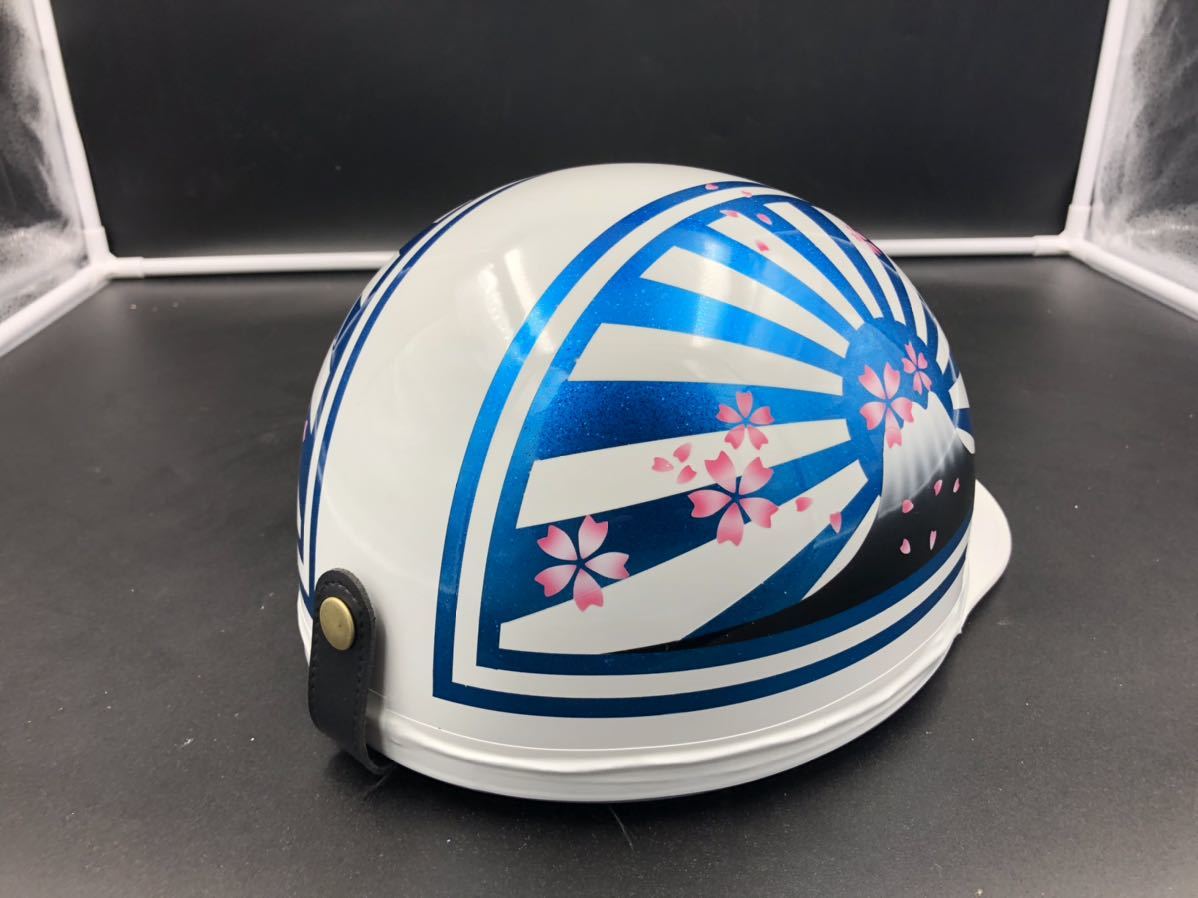 コルク半 カスタム ペイント 富士日章 ホワイトブルー ラメ 桜 送料