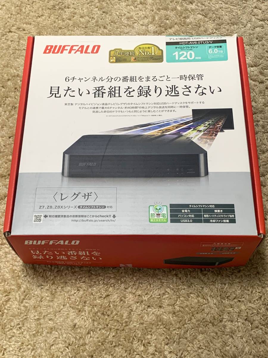 BUFFALO 外付けHDD HDT-AV6.0TU3/V レグザ タイムシフト バッファロー