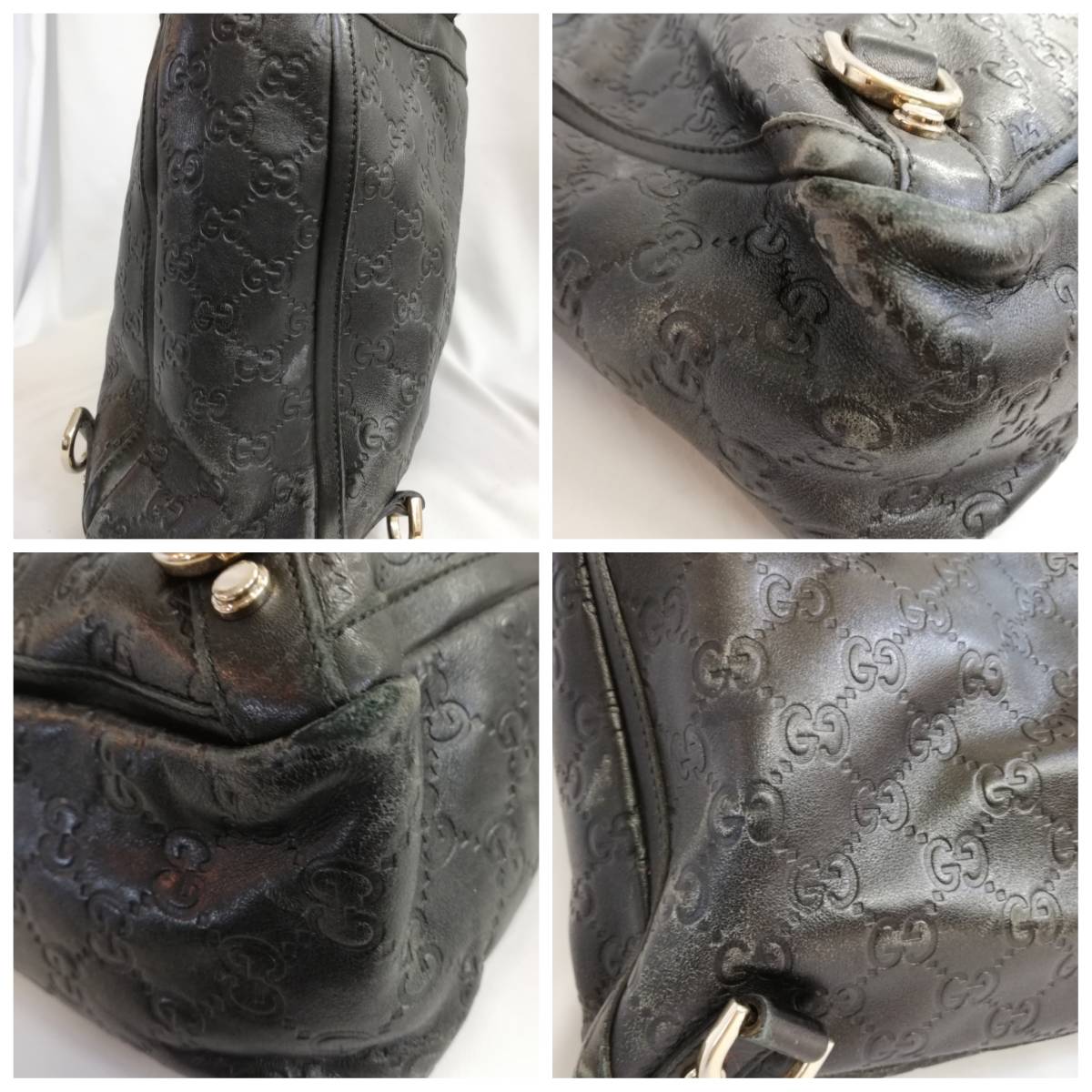 GUCCI グッチ GG柄 レザートート 黒 【公式通販】