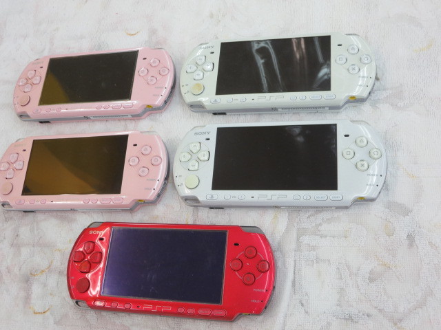 PSP-3000 5台セット 本体 PSP PSP-2000 ジャンク s4079 白035 黒 青 赤