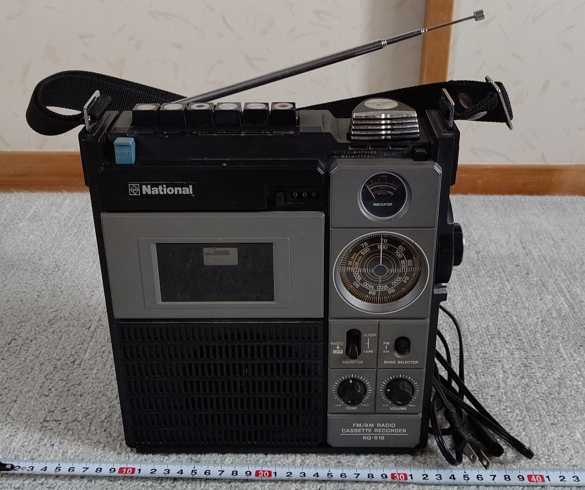 National ナショナル RQ-518 ラジカセ 通電確認済 昭和レトロ ジャンク