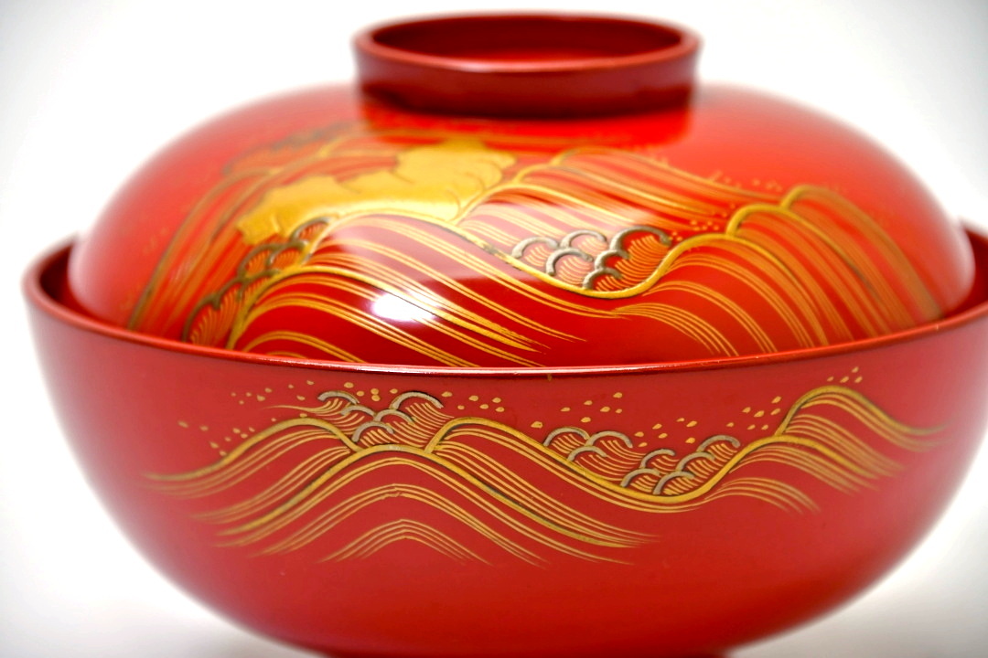 新作入荷,新作登場 175 波千鳥金蒔絵本朱吸物椀 9客 ○ 新作入荷,新作登場 175 波千鳥金蒔絵本朱吸物椀 9客 ○