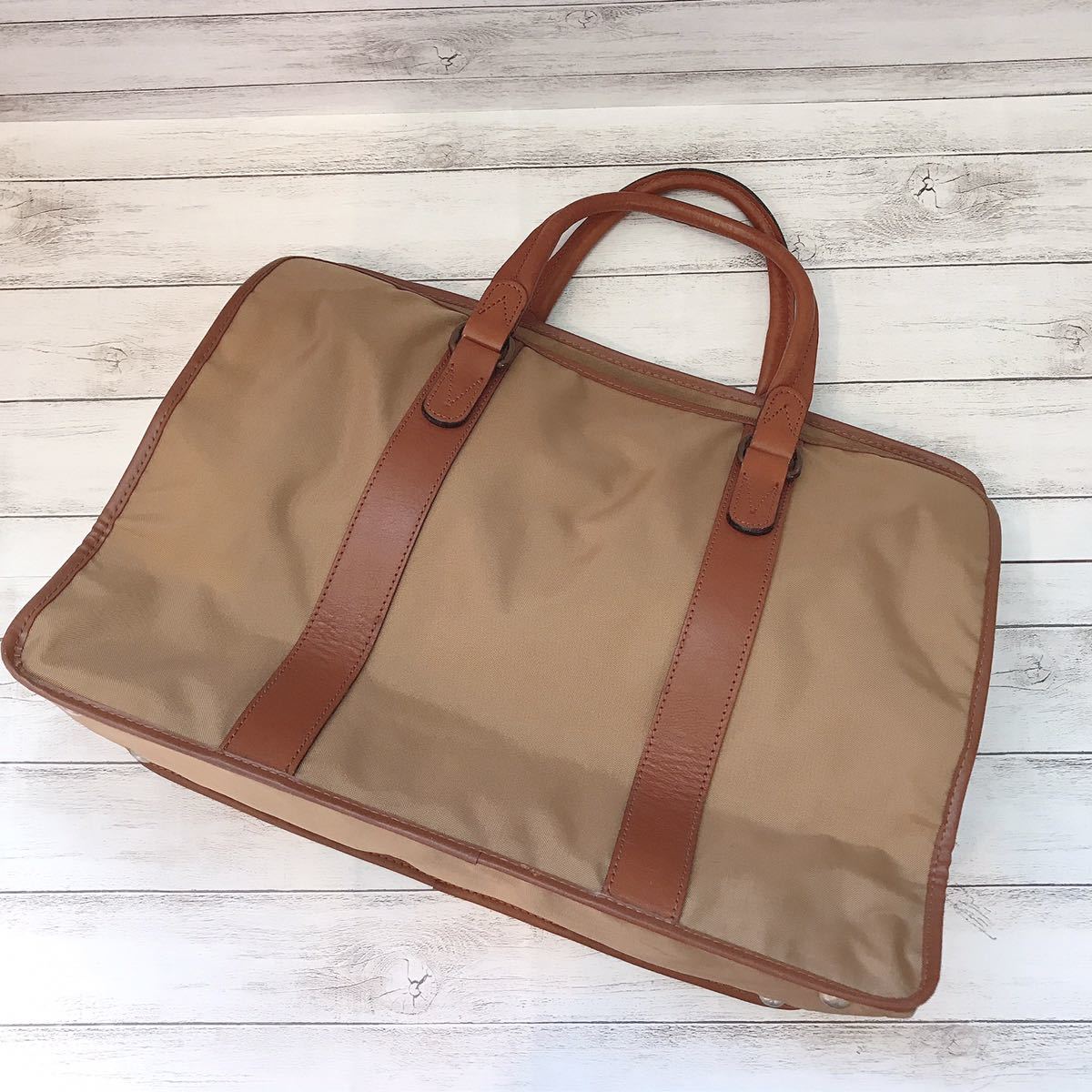 極美品ランセル トートバッグ 肩掛け キャンバス レッド A4収納 本物 
