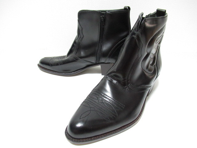 新品】 TEXAS VILLAGE テキサスビレッジ サイドジップ レザー ショート 