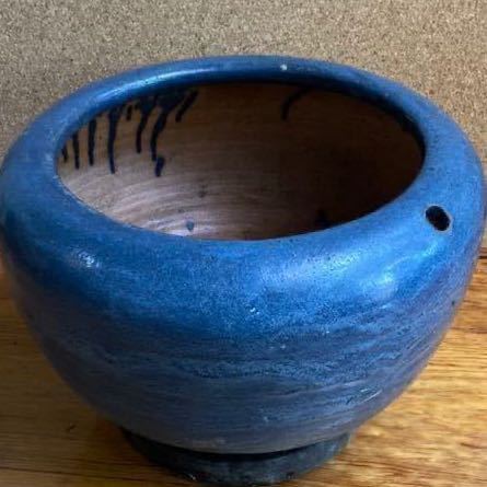 昭和レトロ 火鉢 火箸穴あり セール 高さ37㎝ 陶器 古民具 茶道具