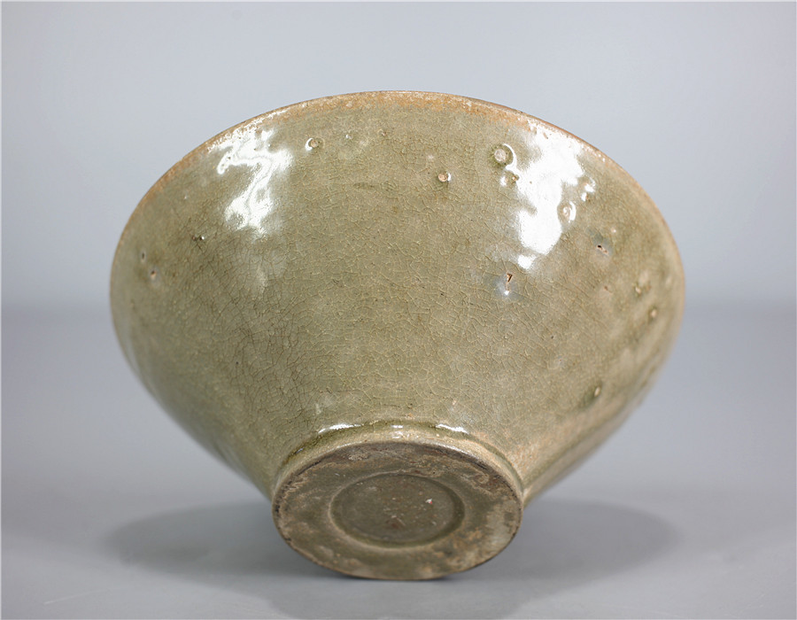 C5999 朝鮮 【高麗青磁】 茶碗／箱付 時代の古カンニュウあり 美品