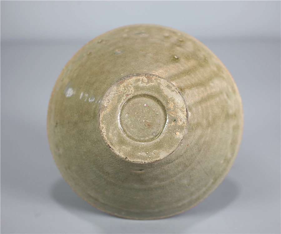 C5999 朝鮮 【高麗青磁】 茶碗／箱付 時代の古カンニュウあり 美品