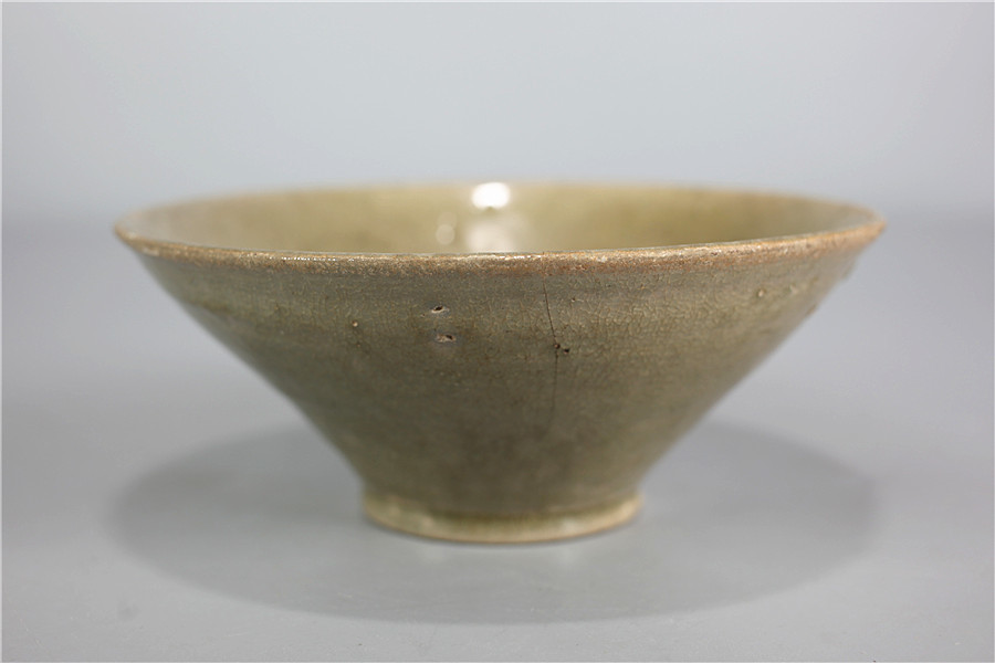 C5999 朝鮮 【高麗青磁】 茶碗／箱付 時代の古カンニュウあり 美品