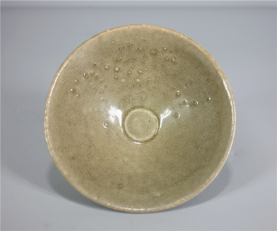 C5999 朝鮮 【高麗青磁】 茶碗／箱付 時代の古カンニュウあり 美品