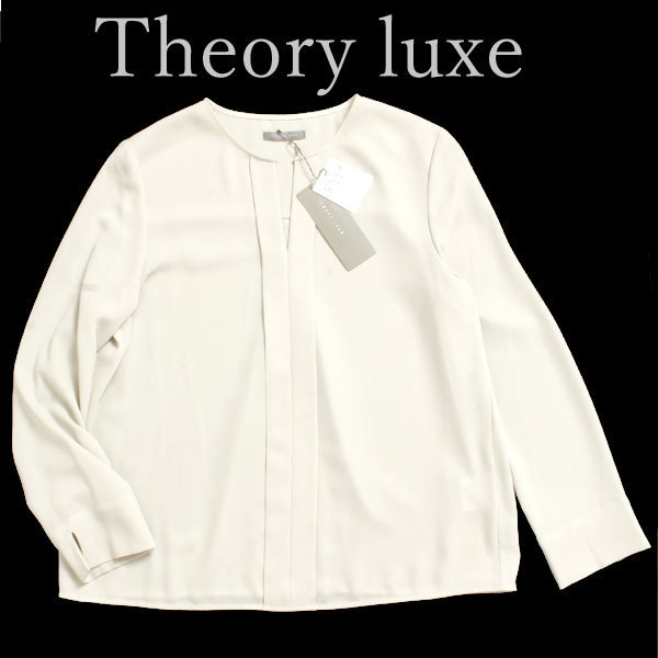 新品 20ss Theory luxe HEAVY PEARL JULI ブラウス 定価26，000円 size38 ライトベージュ 03-0108255 セオリーリュクス ■■