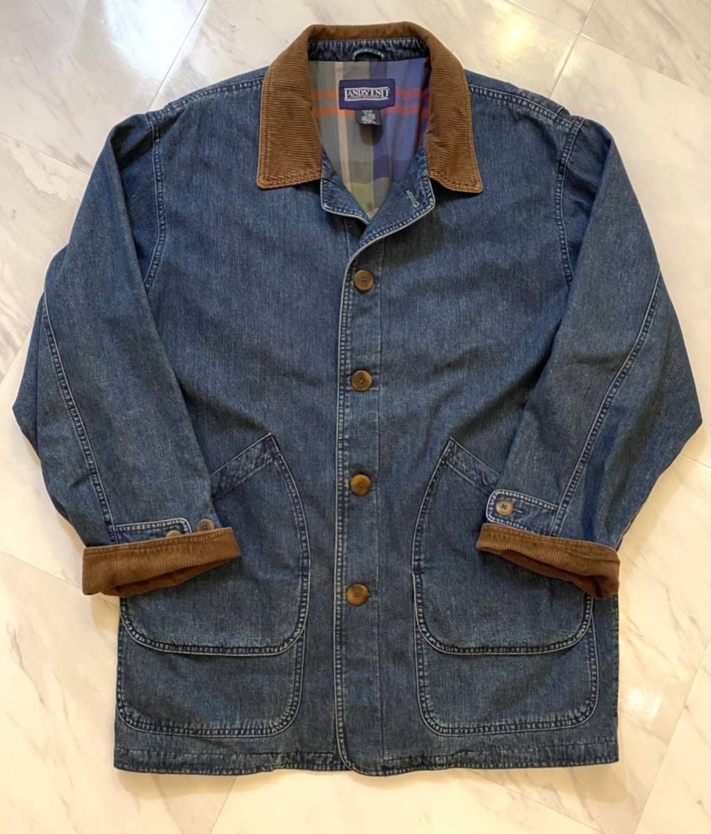 90's ファッション 90s LANDS' END コーデュロイ カバーオール