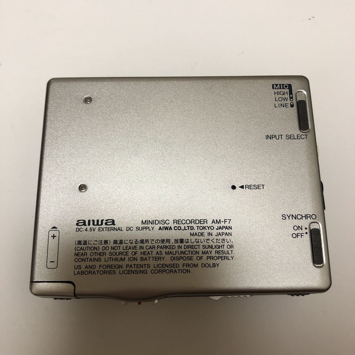 aiwa ポータブルMDレコーダー AM-F7 本体 AIWA アイワ AM-F7 ポータブルMDプレーヤー レコーダー ジャンク aiwa