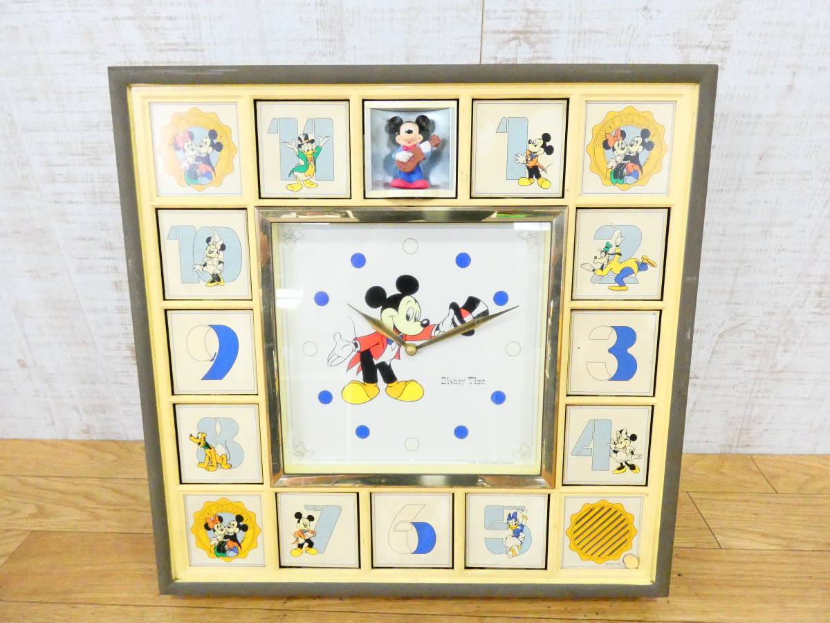 □ジャンク Disney Time ディズニー 壁掛け時計 FW668B からくり時計
