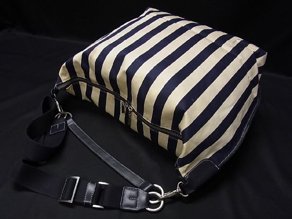 1円 バーバリー ストライプ キャンバス トートバッグ BP762