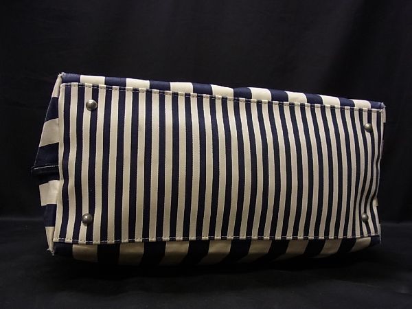 1円 バーバリー ストライプ キャンバス トートバッグ BP762