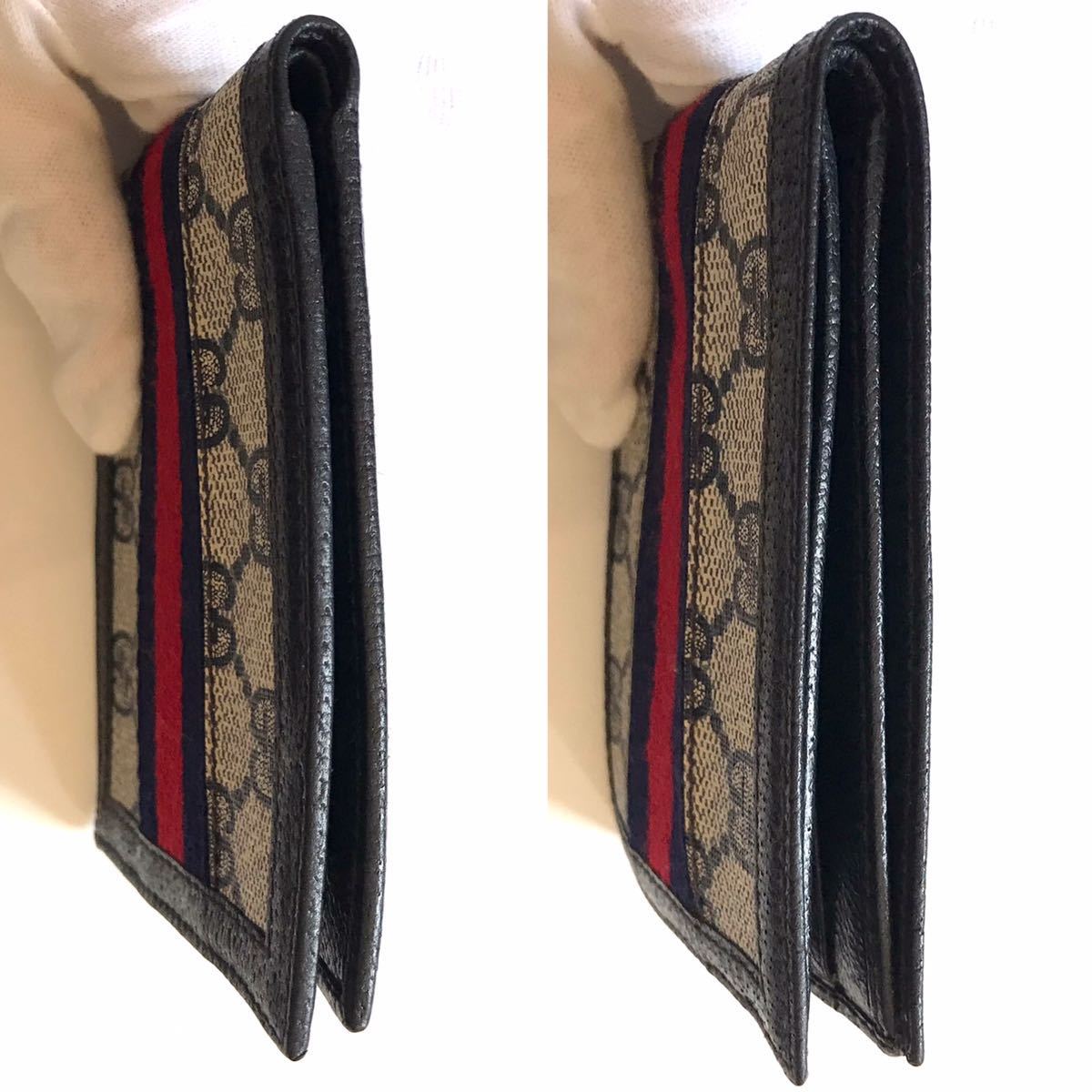 GUCCI シェリーライン オールドグッチ グッチ - 財布 ショルダーバッグ GGキャンバス &frasl; GUCCI(グッチ) ヴィンテージ 極美品 オールドグッチ&frasl;シェリーライン&frasl;長財布&frasl;ブラウン | gypsophila ショルダー