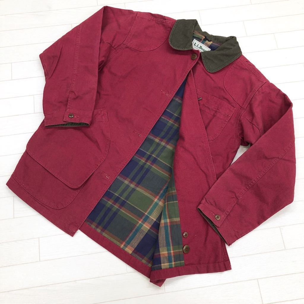 定番人気，豊富な 69 ビンテージ 80s USA製 L.L.Bean エルエルビーン ハンティングジャケット 裏地チェック S レディース ワインレッド(女性用)｜売買されたオークション情報、yahooの商品情報をアーカイブ公開 - オ 女性用