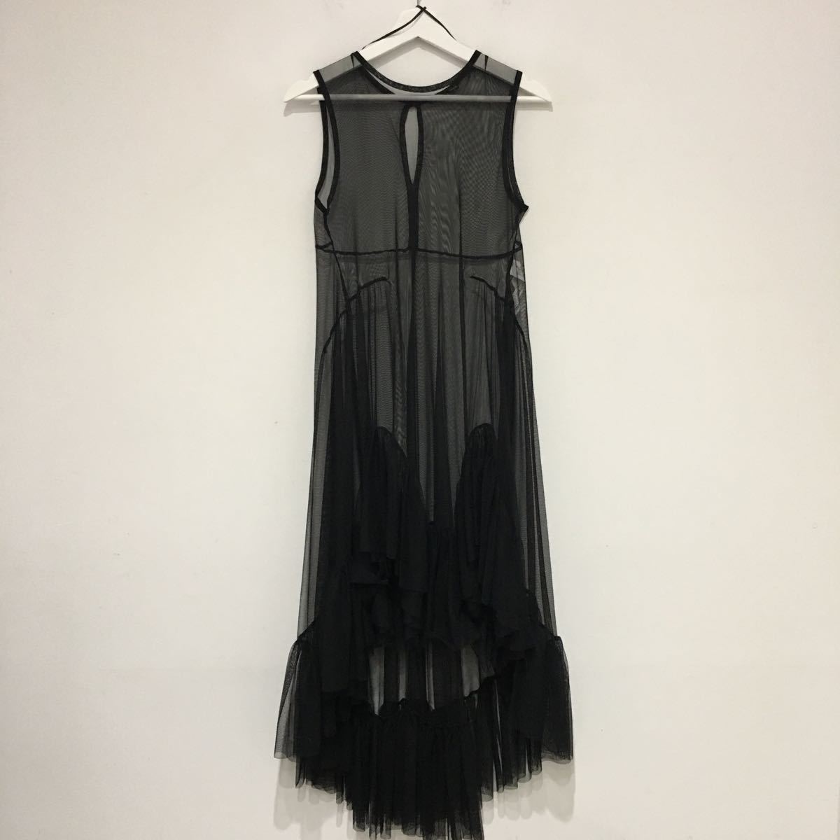 美品】ZARA ザラ ドレス ワンピース シースルー フリル チュール 
