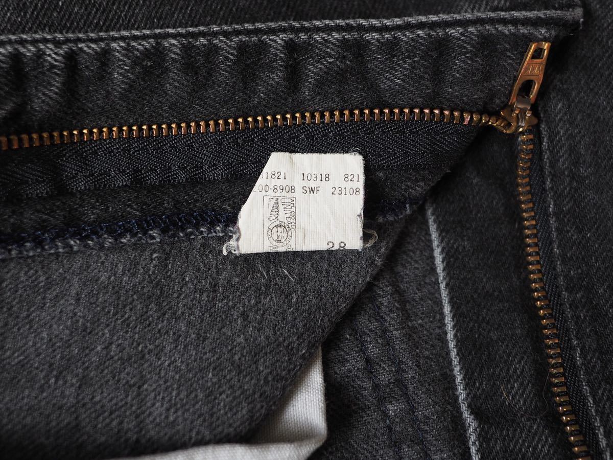 90s USA製 Lee 200-8908 ブラックデニムパンツ w34 ビンテージ 