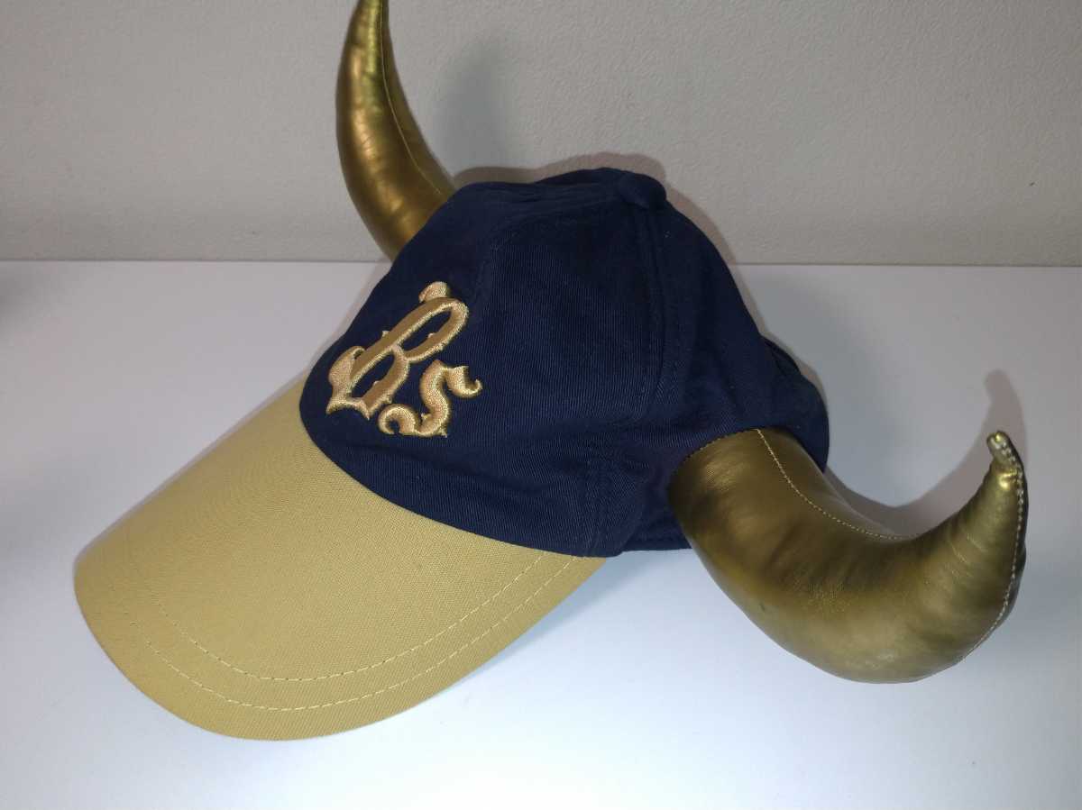 オリックスバファローズ☆角付きキャップ 帽子 中古美品 祝優勝(記念品 