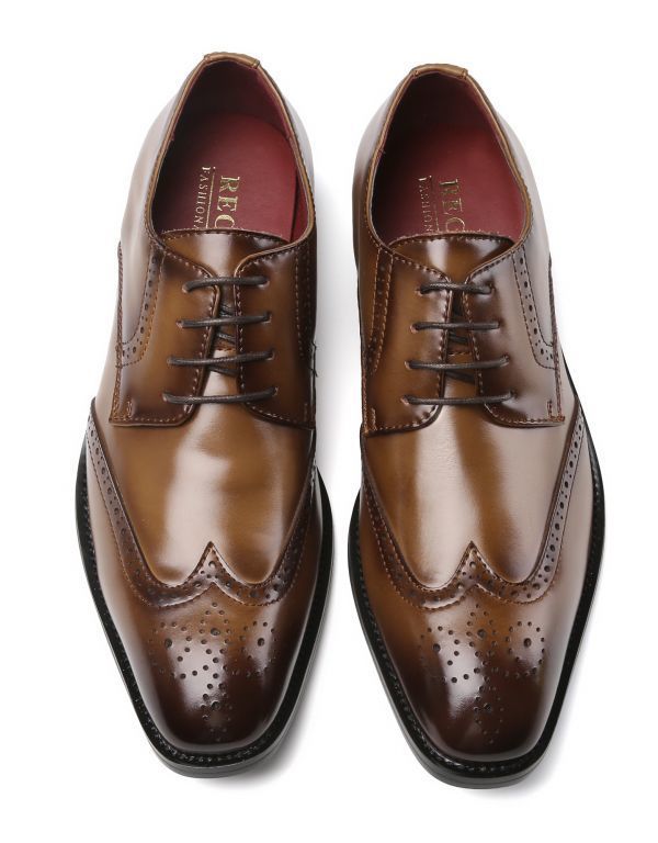 本革 ビジネスシューズ 牛革 防水 防臭 履き心地良い 紳士靴 レザーシューズ ビジネス商談 革靴 冠婚葬祭 3210-6 ブラウン 26.5cm/43 ビジネスシューズ メンズ 本革 履き心地良い 蒸れにくい 外羽根