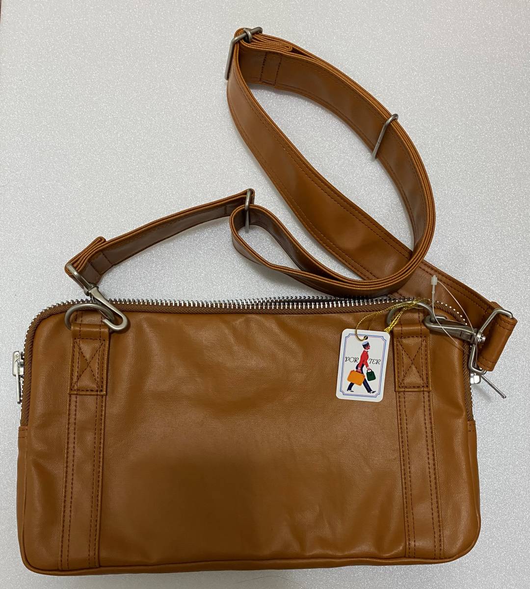 中古》 PORTER フリースタイル ショルダー キャメルカラー 吉田カバン 