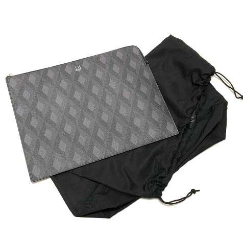 新品即決◆ダンヒル 牛革レザー クラッチバッグ イタリア製◆9万/本物dunhill正規品/本革セカンドバッグ/カドガン エンジンターン/ブラック | イタリア製 本革 バッグ&frasl;バック&frasl;BAG&frasl;鞄&frasl;カバン カード ダンヒル（素材（生地・毛糸）本革）（クラッチバッグ