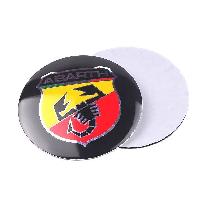 即日発送 ABARTH アバルト ホイール センター キャップ シール サソリ さそり 蠍 マーク 簡単 ドレスアップ カスタム 外装 装飾 グッズ_3