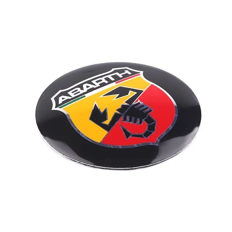 即日発送 ABARTH アバルト ホイール センター キャップ シール サソリ さそり 蠍 マーク 簡単 ドレスアップ カスタム 外装 装飾 グッズ_4