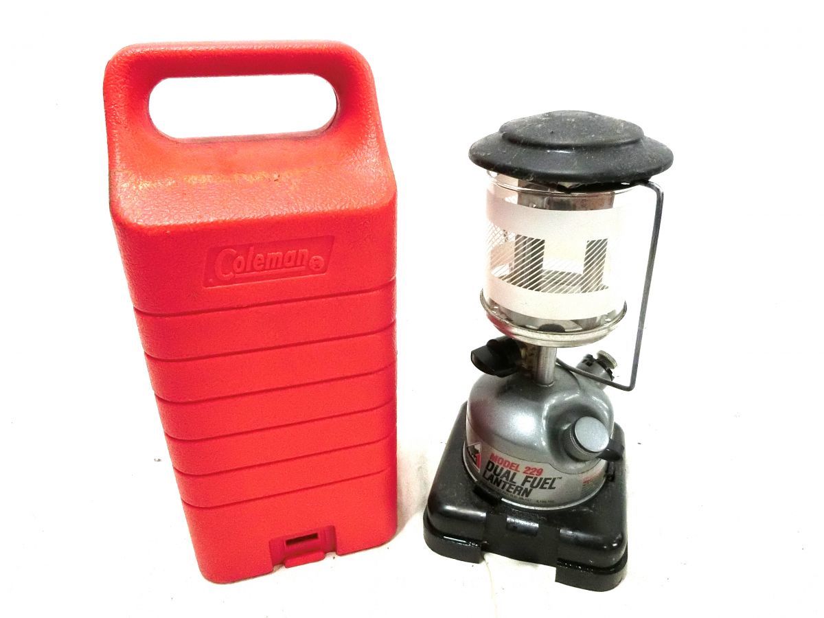 1000円スタート ランタン Coleman コールマン DUAL FUEL LANTERN MODEL 229 アウトドア用品 キャンプ用品