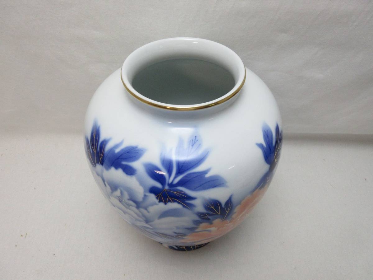 深川製磁 金彩 牡丹 染付牡丹 深川製 金彩染錦牡丹 G09360 【 茶道具