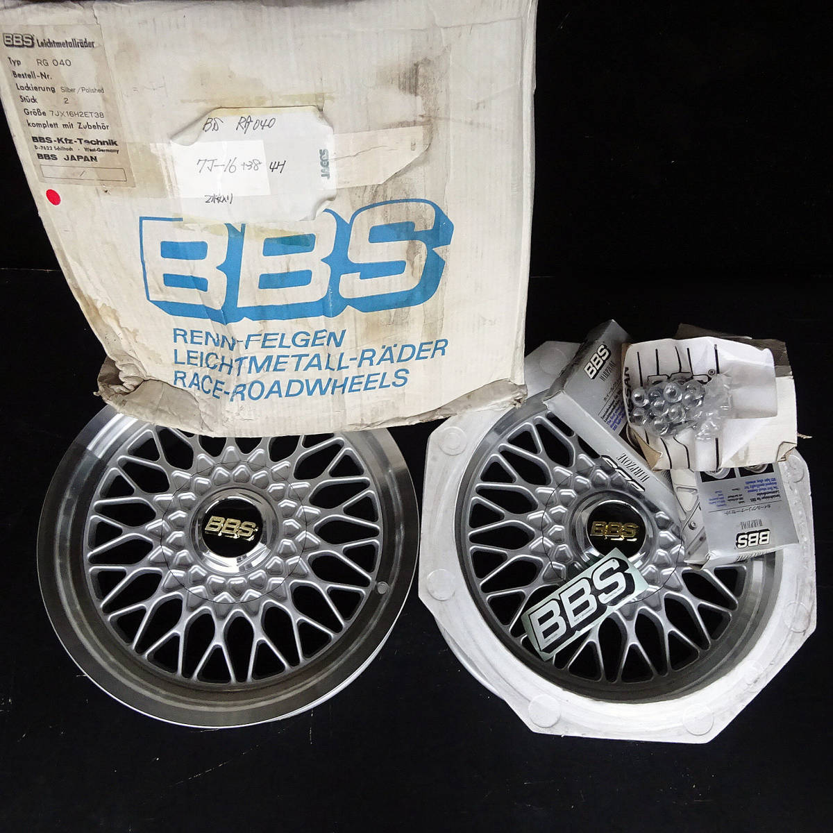 174番 当時物 新品未使用 BBS RG040 16×7J 4穴114.3 2ET38 ポ 